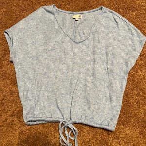 SO Light Blue Crop Top